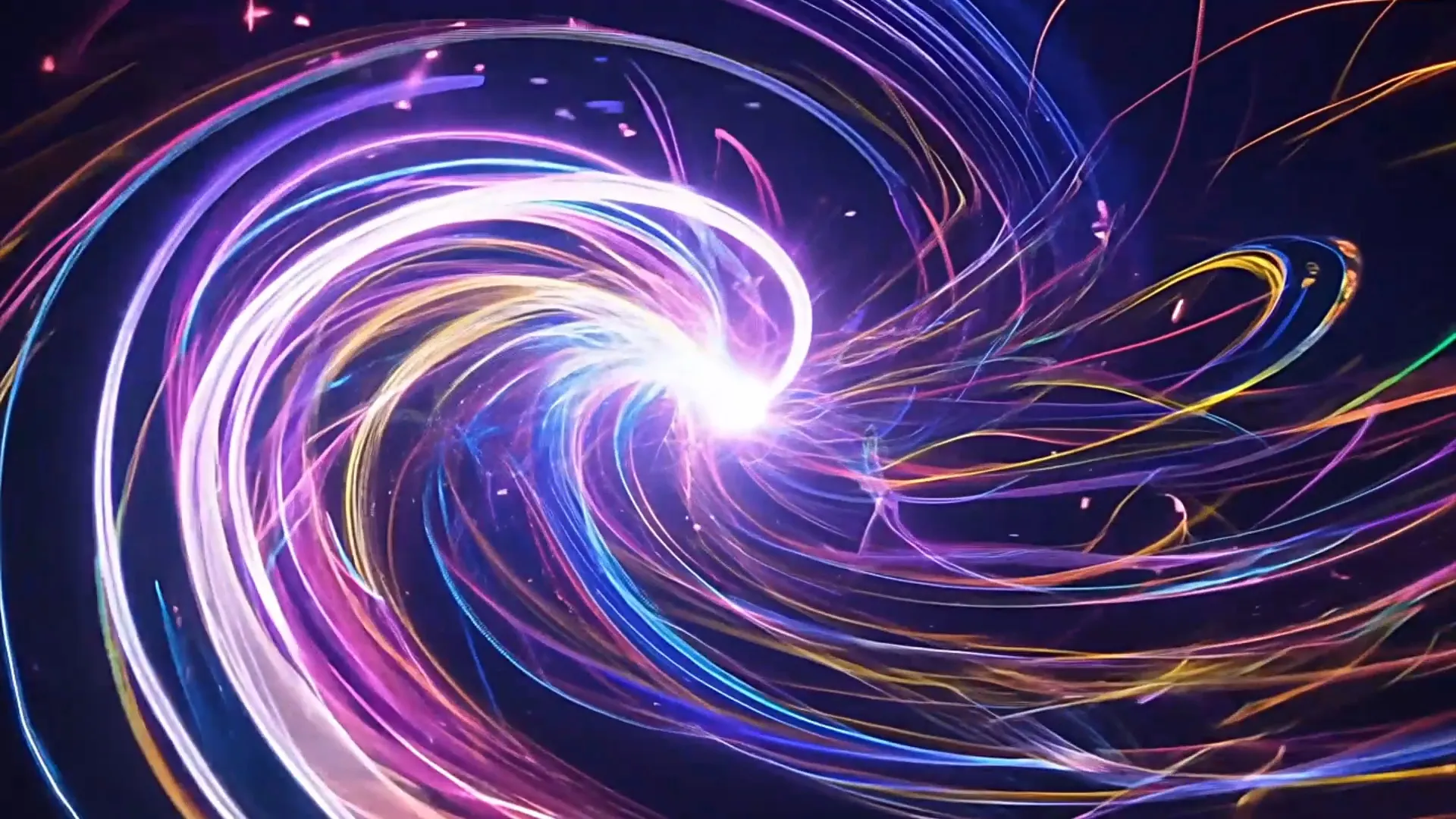 Colorful Vortex Light Burst Overlay Sci-Fi and Tech Videos